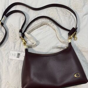 Coach / Juliet  Burgundy Leather Shoulder Bag